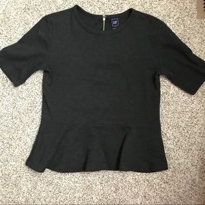 GAP Dark Grey Peplum Sweater Top | M